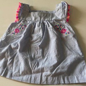 Carter's Boho Linen Embroidered Shift Dress